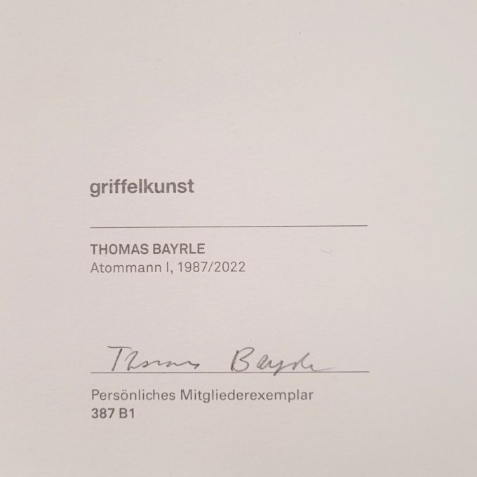 Los 538: BAYRLE, Thomas: Atommann I – Bild 2