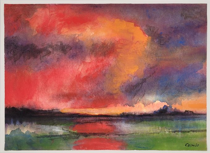Los 552: CALMÉS, Peter: Niederrheinlandschaft im Abendrot – Bild 2