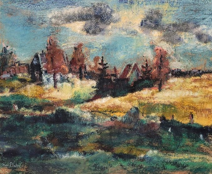 Los 558: PLATTE, Ewald: Sommerlandschaft am Dorfrand – Bild 2