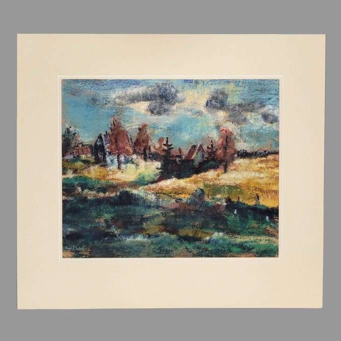 Los 558: PLATTE, Ewald: Sommerlandschaft am Dorfrand