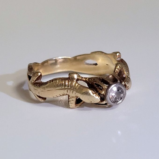 Los 646: Ring in Form zweier Eidechsen – Bild 3