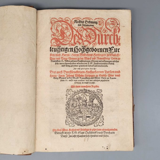 Los 7: Rechts Ordnung und Reformation..bevelch Herrn Johans Wilhelm Hertzogen auffs new revidiert…