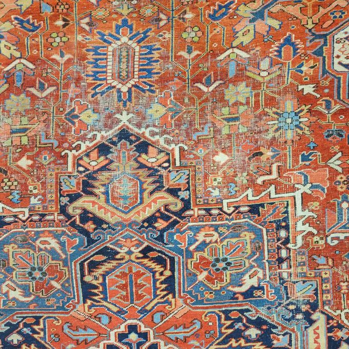 Los 763: Heriz, um 1920, 435 x 310 cm, Zustand D – Bild 4
