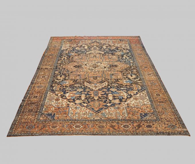 Los 777: Heriz, um 1900, 543 x 336 cm, Zustand C/D