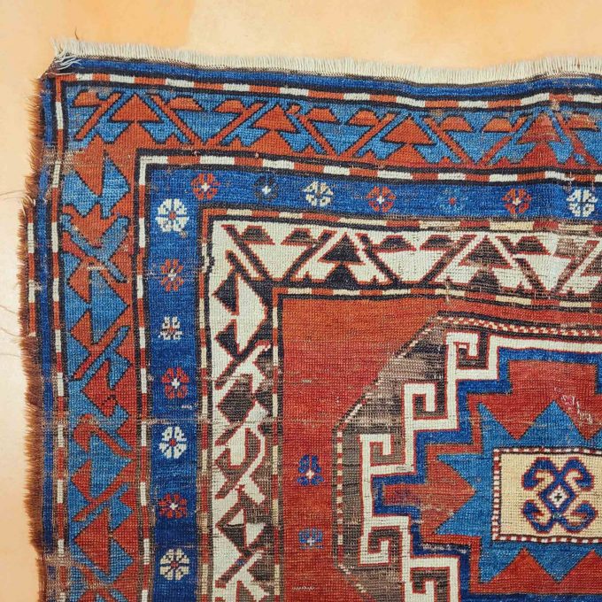 Los 801: Kazak, 19. Jahrhundert, 214 x 141 cm, Zustand D – Bild 3