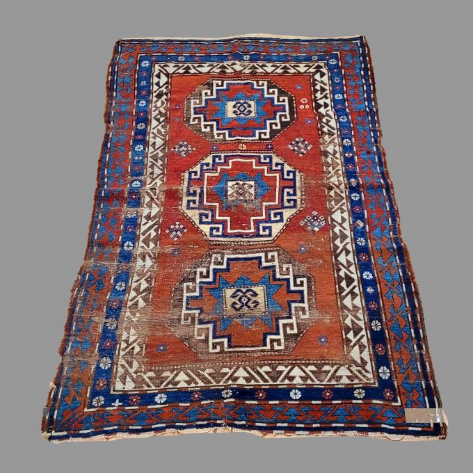 Los 801: Kazak, 19. Jahrhundert, 214 x 141 cm, Zustand D