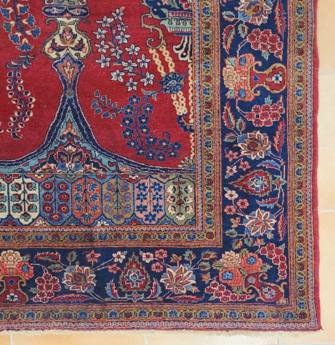 Los 807: Keshan, um 1920, 196 x 140 cm, Zustand B/C – Bild 3
