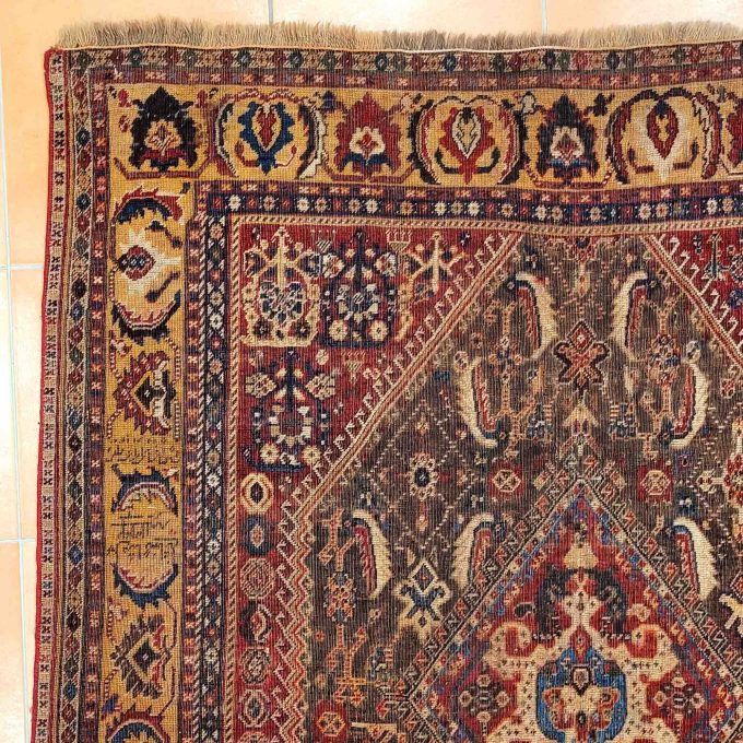 Los 823: Gasghai, datiert 1342, signiert, 220 x 117 cm, Zustand C/D – Bild 4