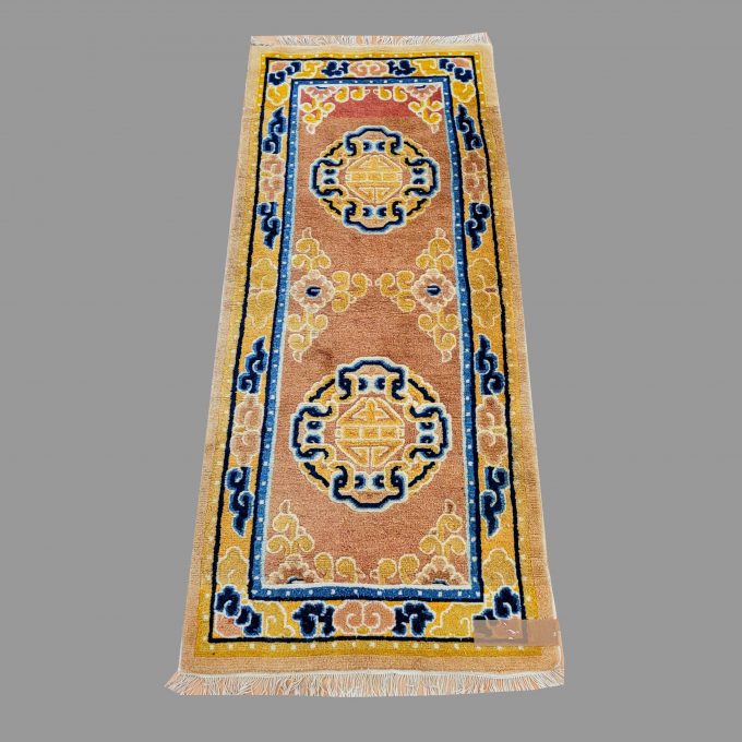 Los 844: Teppich China, Seide, um 1920, 175 x 74 cm, Zustand B