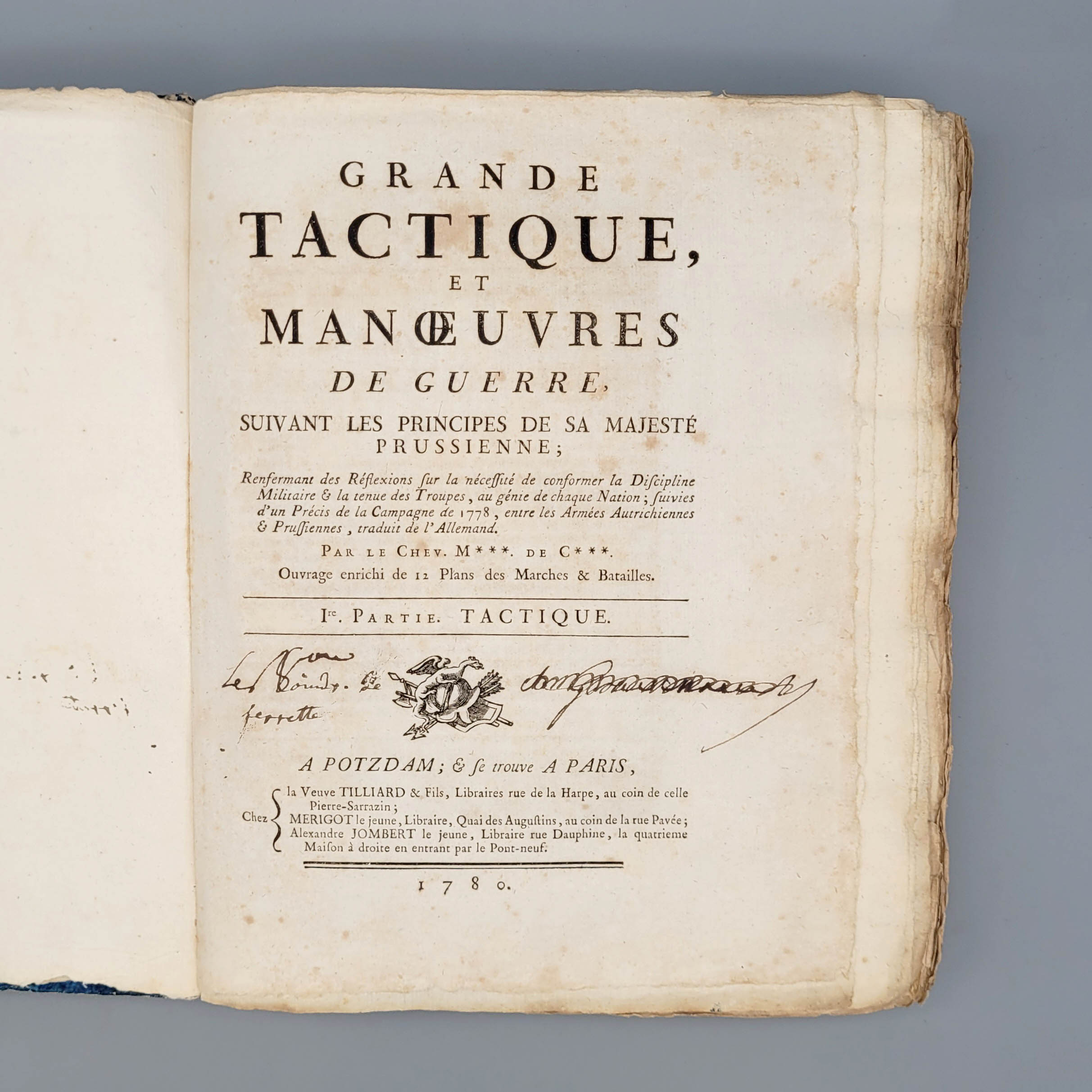 Los 21: BOURSCHEID, Jean Guilleaume: Grande tactique, et manoeuvres de guerre, suivant les principes de Sa Majesté Prussienne…