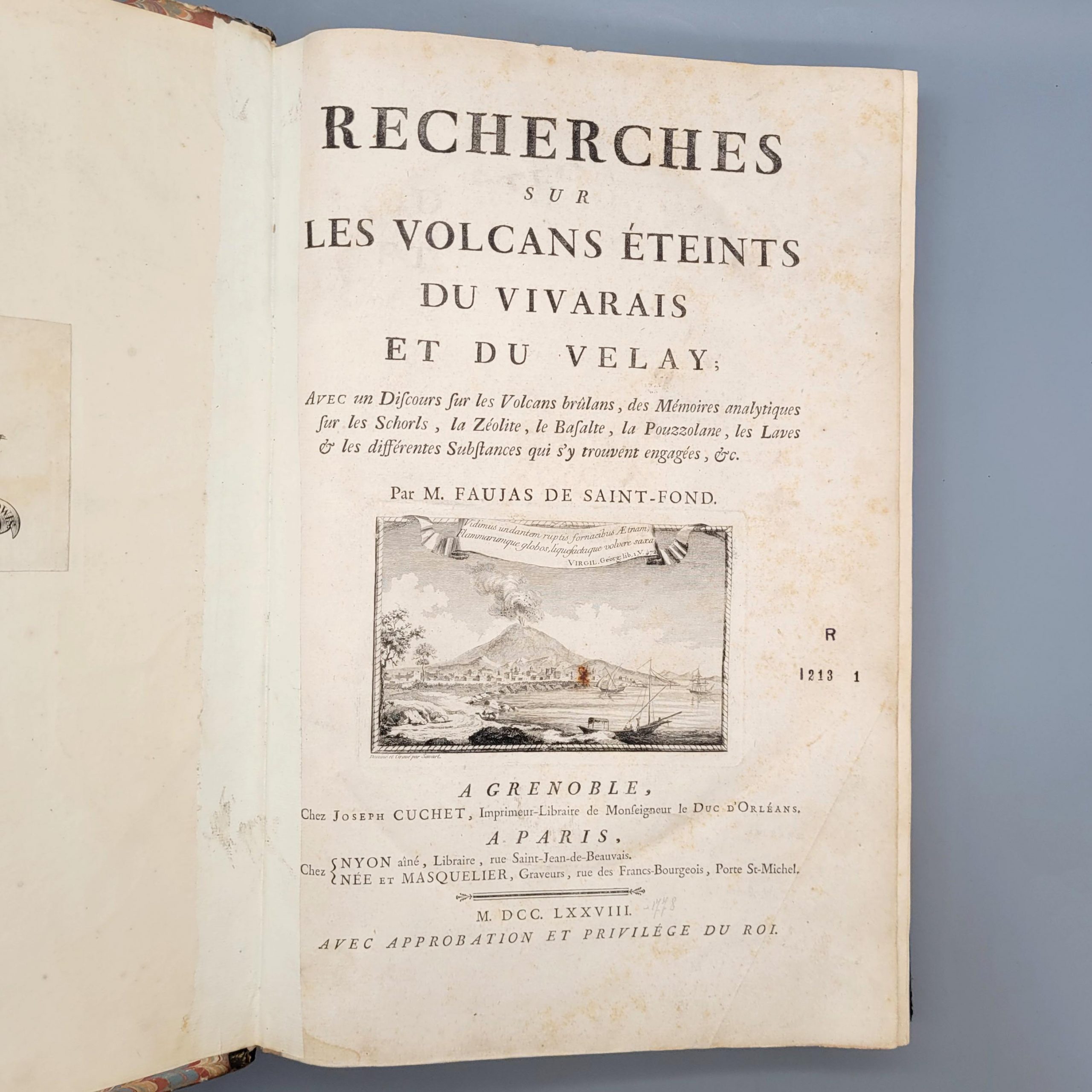 Los 3: FAUJAS DE SAINT-FOND, Bartèlemi: Recherches sur les volcans éteints du Vivarais et du Velay…