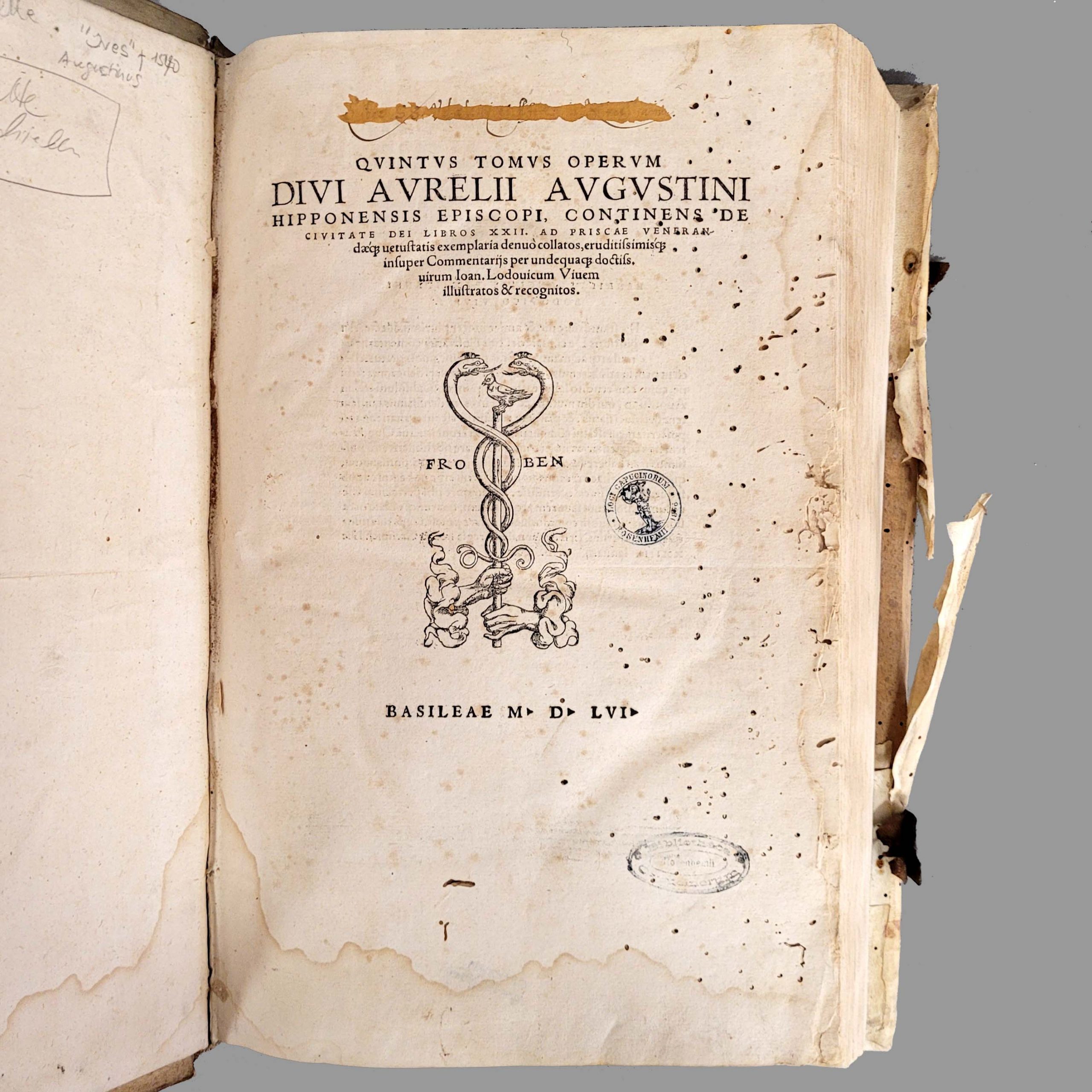 Los 36: AUGUSTINUS, Aurelius: Operum divi Aurelii Augustini Hipponensis episcopi