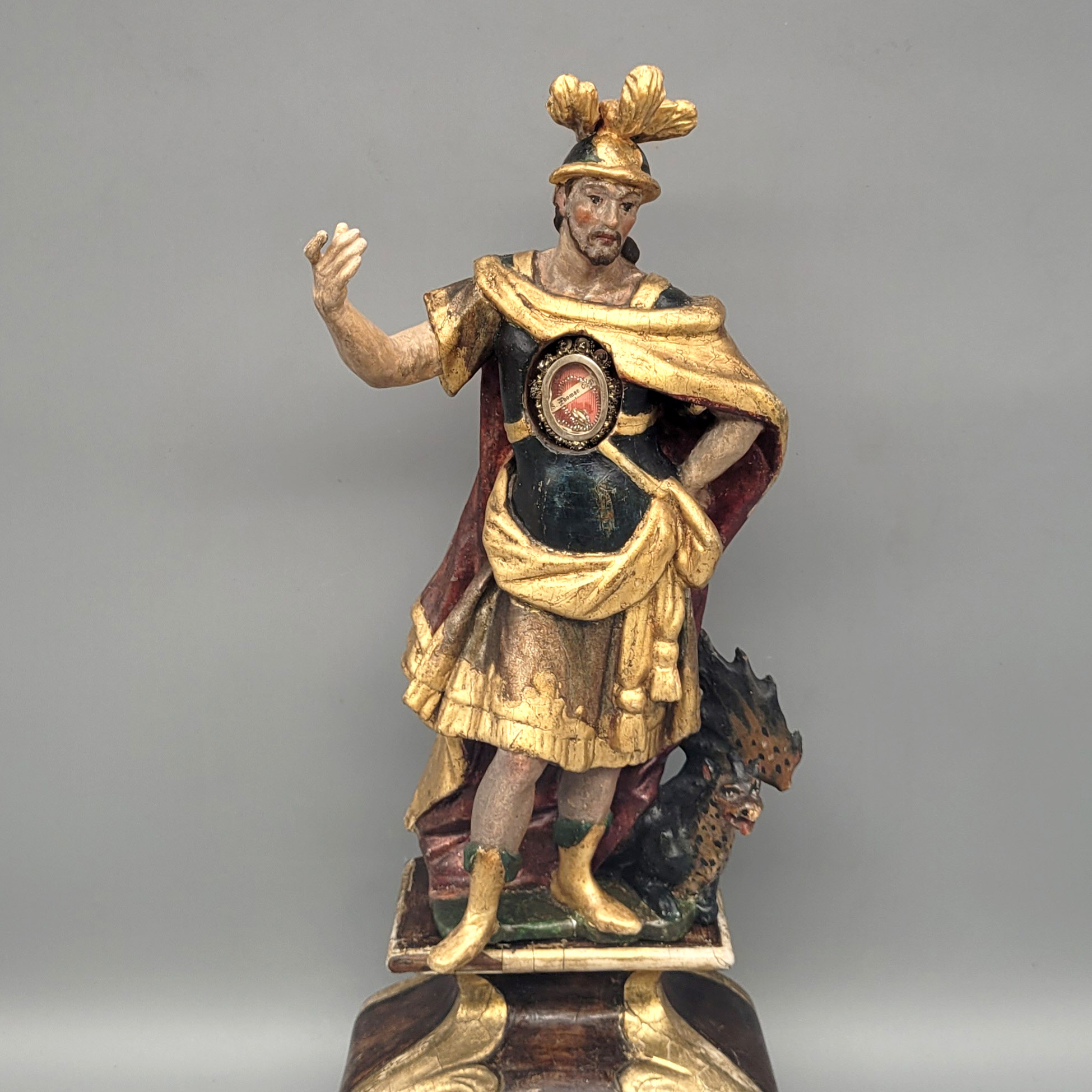 Los 373: Heiliger Georg auf Sockel – Bild 2