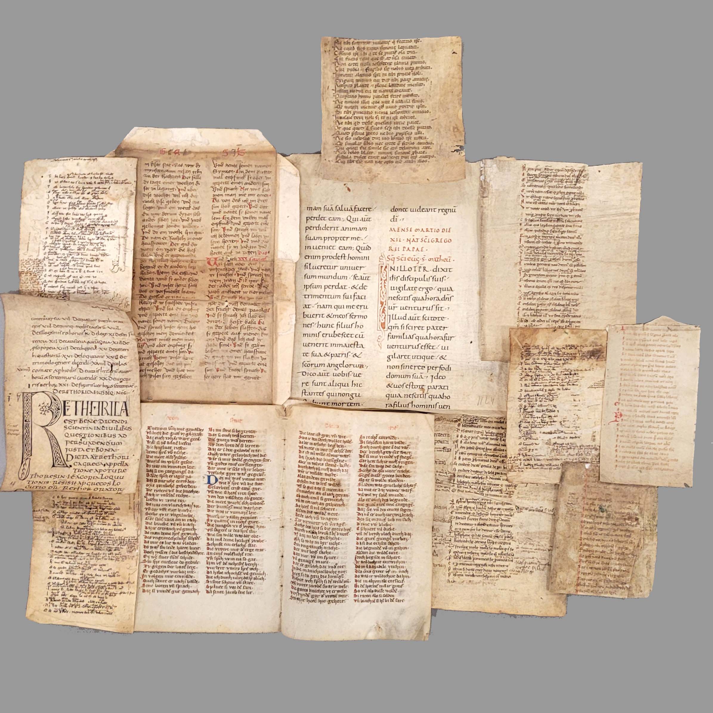 Los 54: Konvolut Buchseiten 13.-15. Jahrhundert