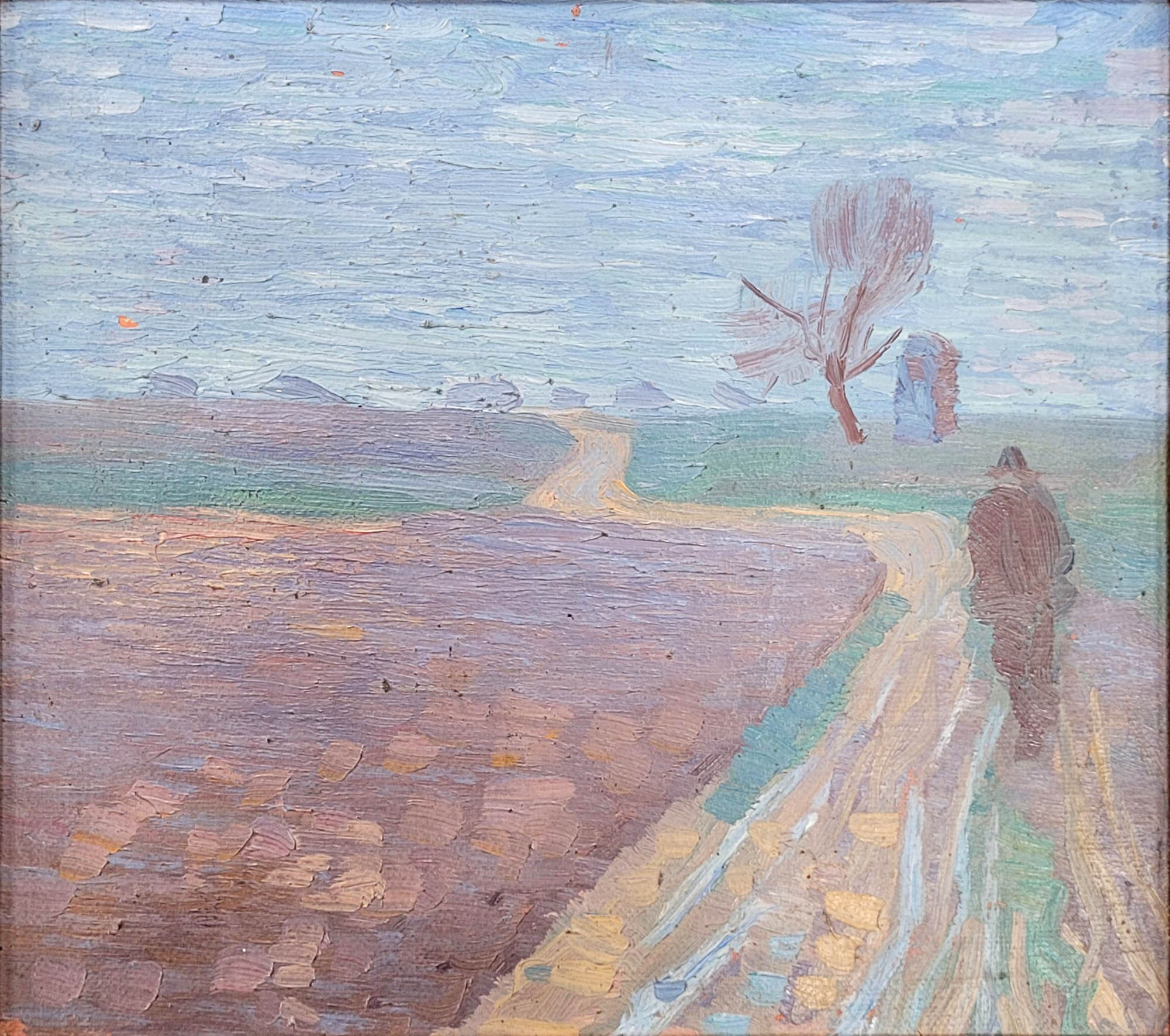 Los 564: RONIG, Ludwig Egidius: Feldweg mit Wanderer – Bild 2