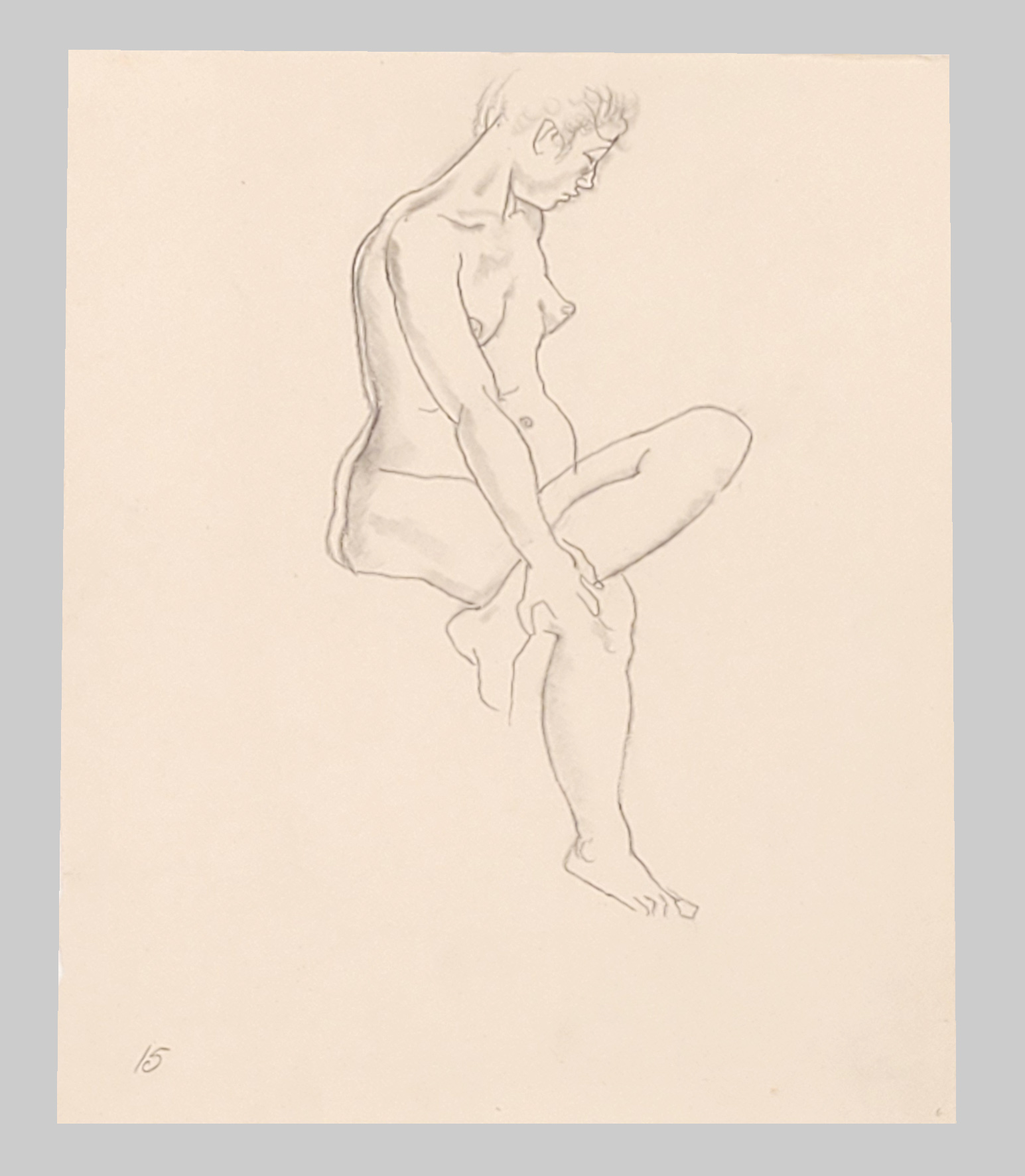 Los 623: GROSZ, George: Sitzender Frauenakt – Bild 3