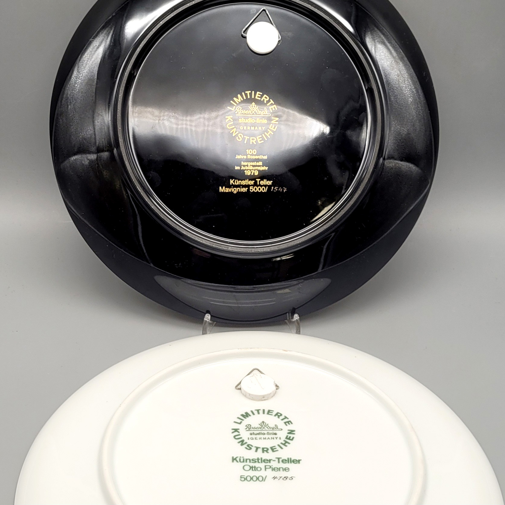 Los 627: PIENE, Otto: Zwei Künstlerteller von Otto Piene und Mavignier – Bild 2