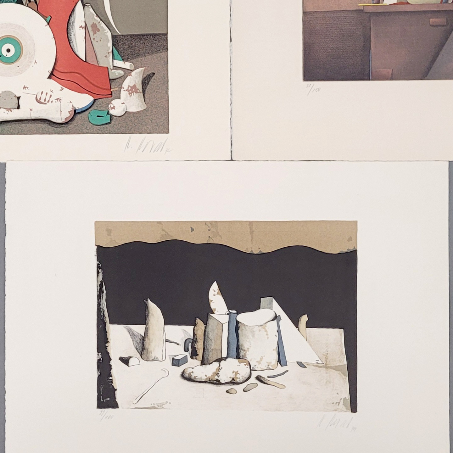 Los 650: KORAB, Karl: Stilleben mit Schießscheibe und zwei weitere Stilleben – Bild 2