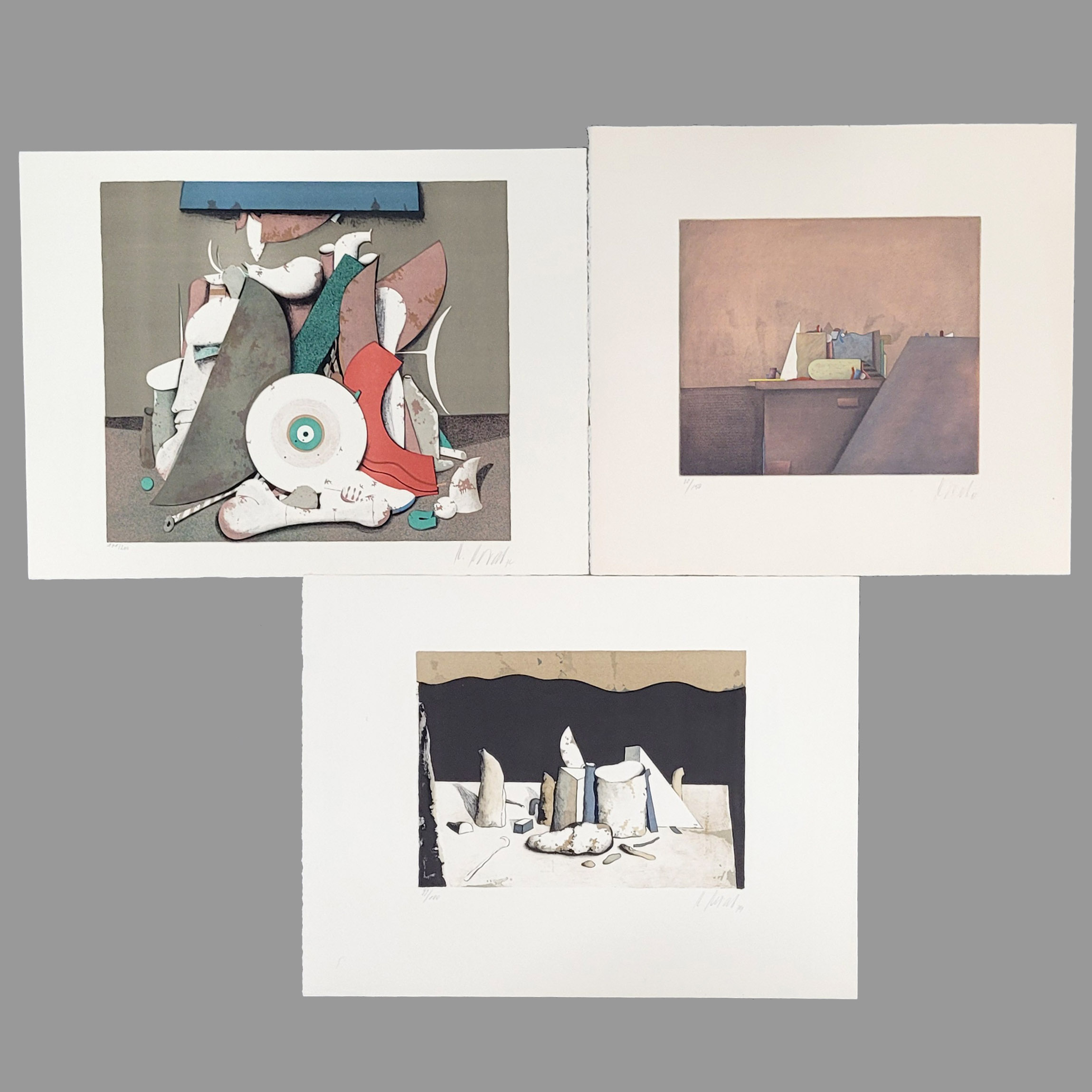 Los 650: KORAB, Karl: Stilleben mit Schießscheibe und zwei weitere Stilleben