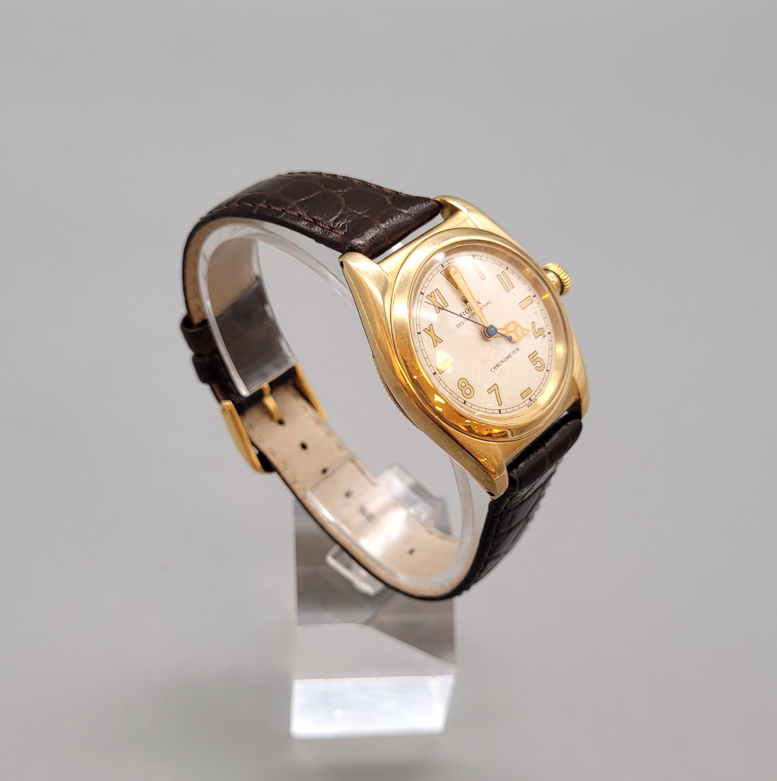 Los 683: Armbanduhr Rolex Oyster Perpetual Chronometer Bubble Back – Bild 3