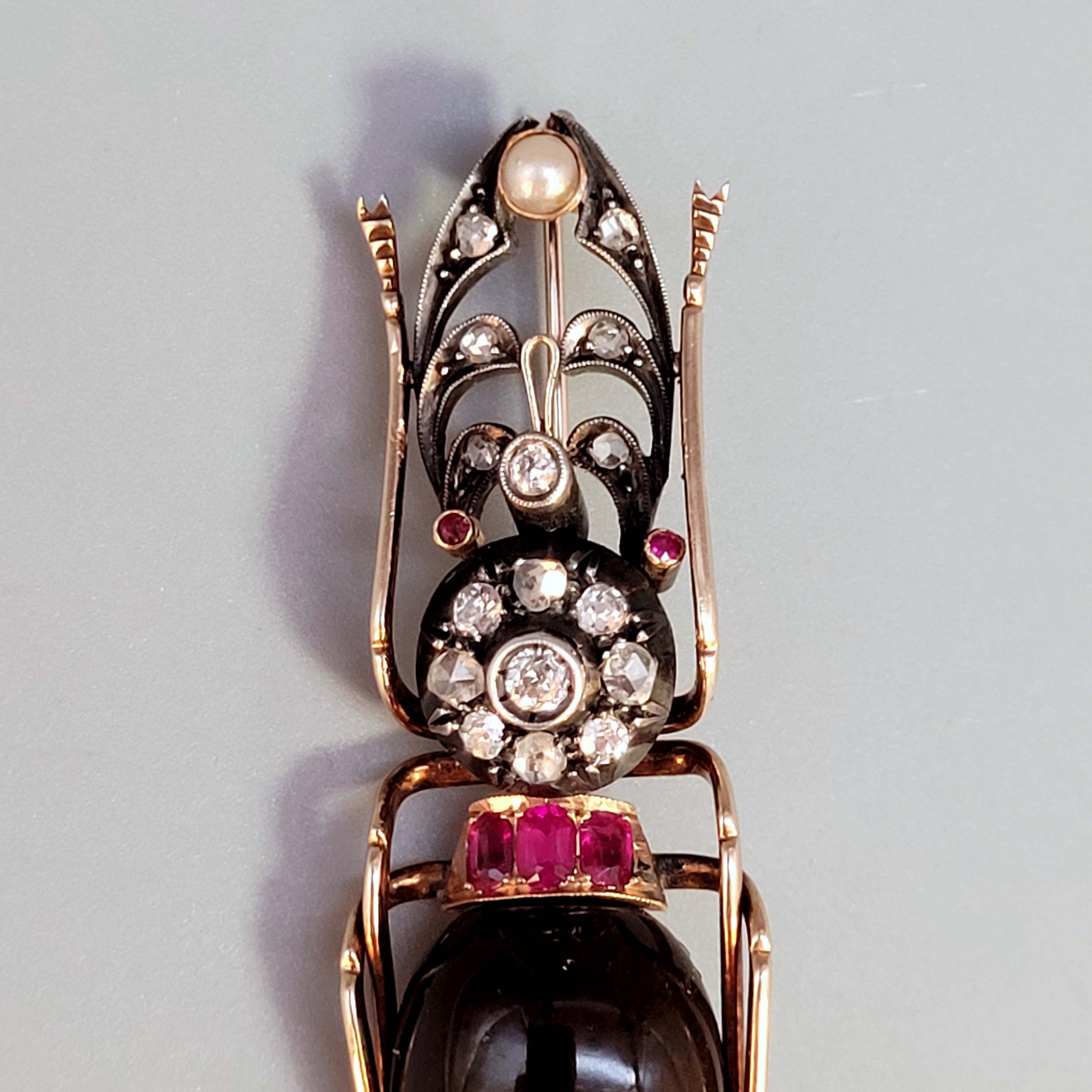 Los 721: Brosche in Form eines Hirschkäfers – Bild 2