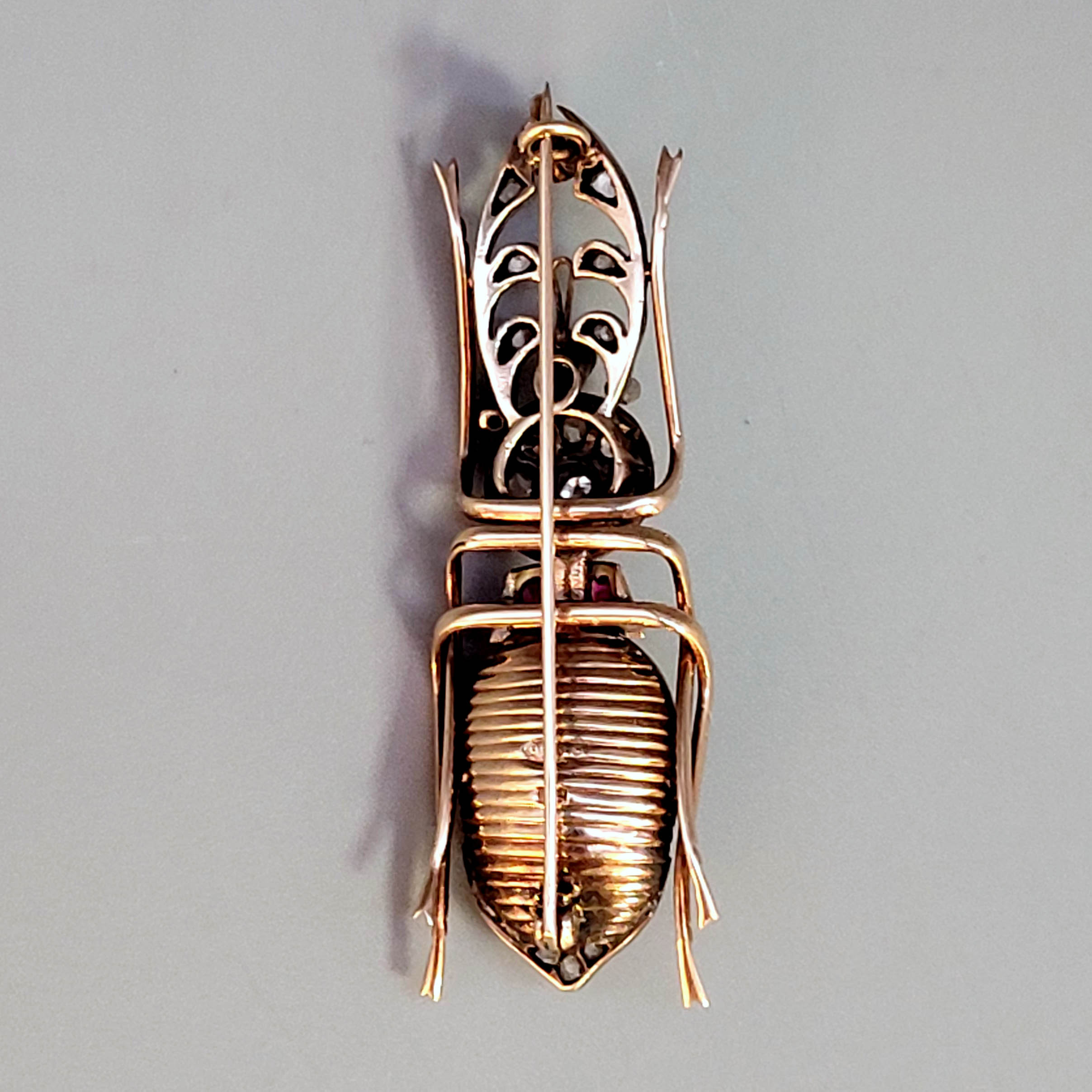 Los 721: Brosche in Form eines Hirschkäfers – Bild 3