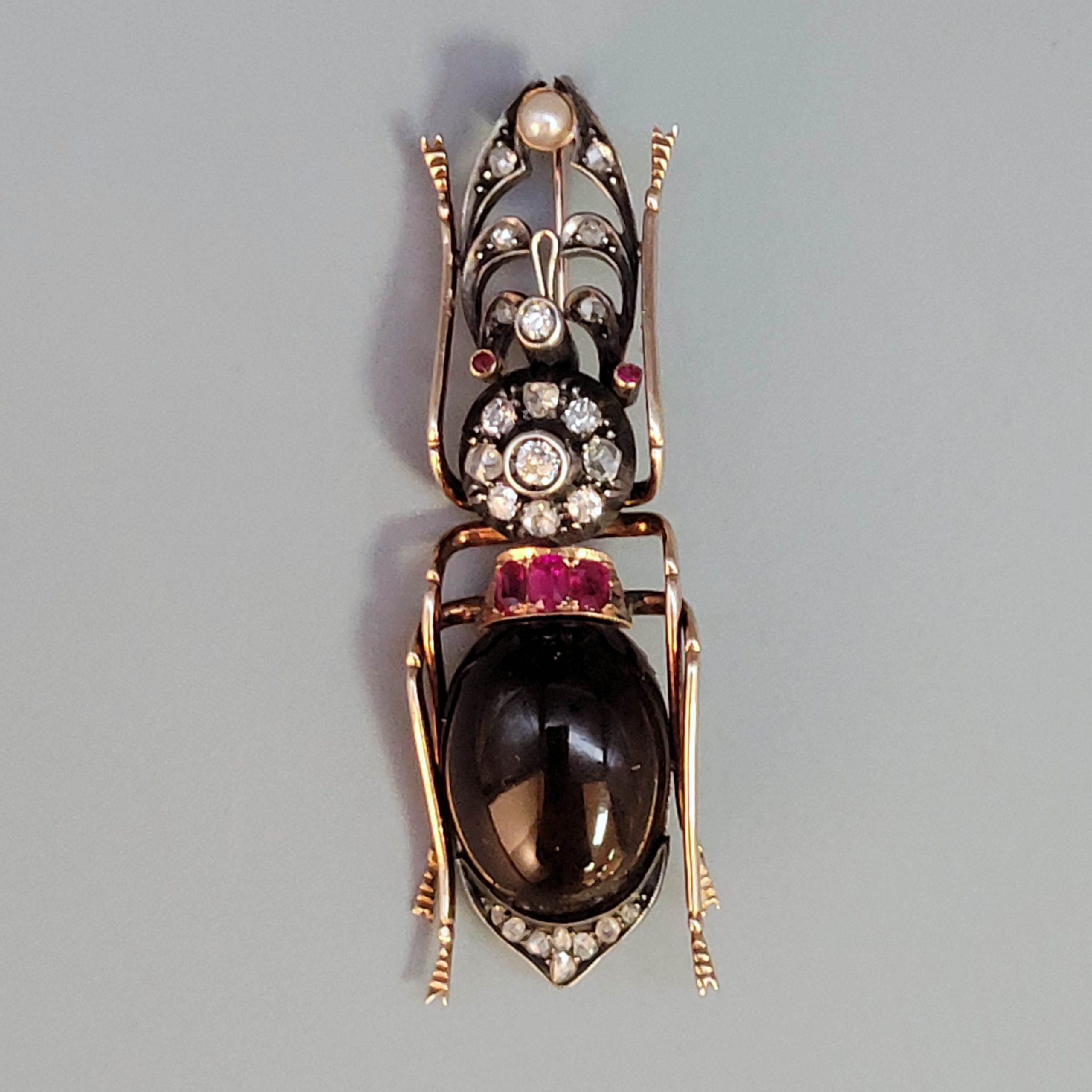 Los 721: Brosche in Form eines Hirschkäfers